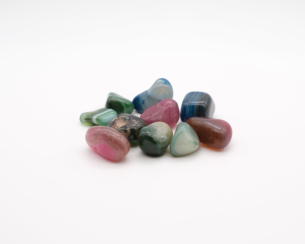 Agate zonée teintée