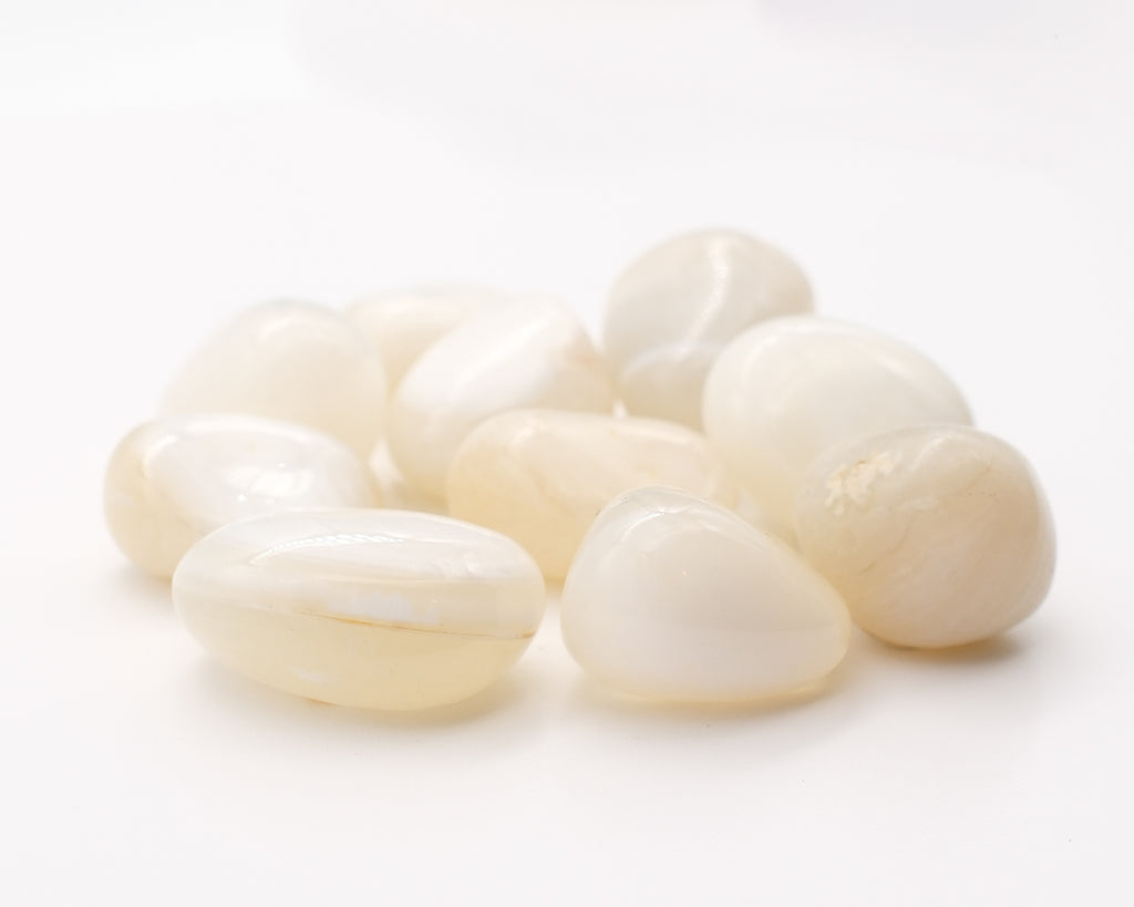 Agate blanche zonée