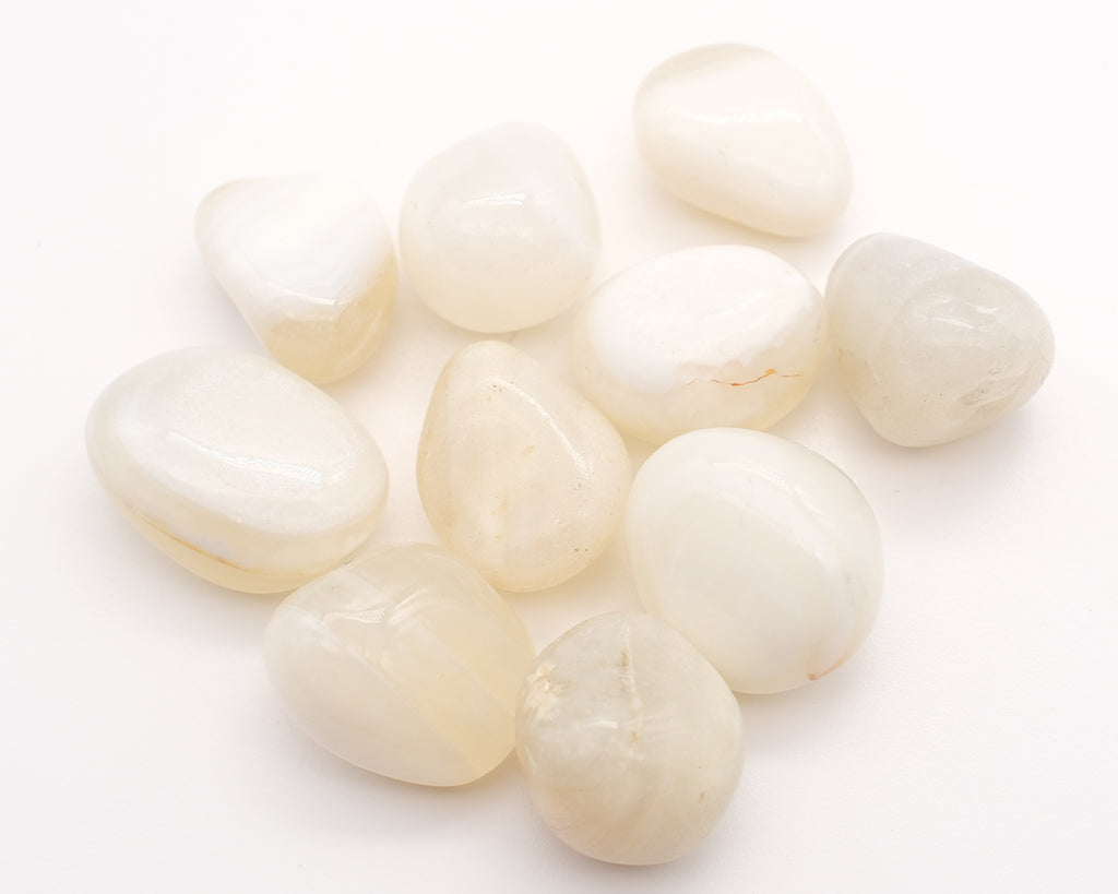 Agate blanche zonée