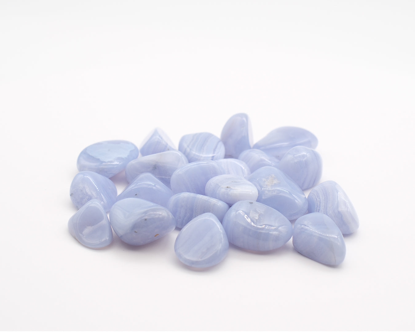 Calcédoine bleue rubanée