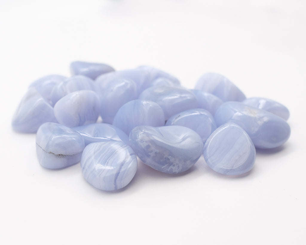 Calcédoine bleue rubanée