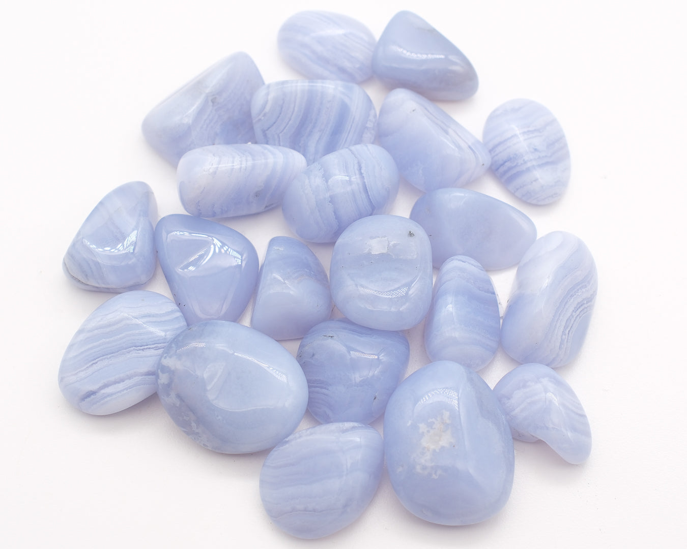 Calcédoine bleue rubanée