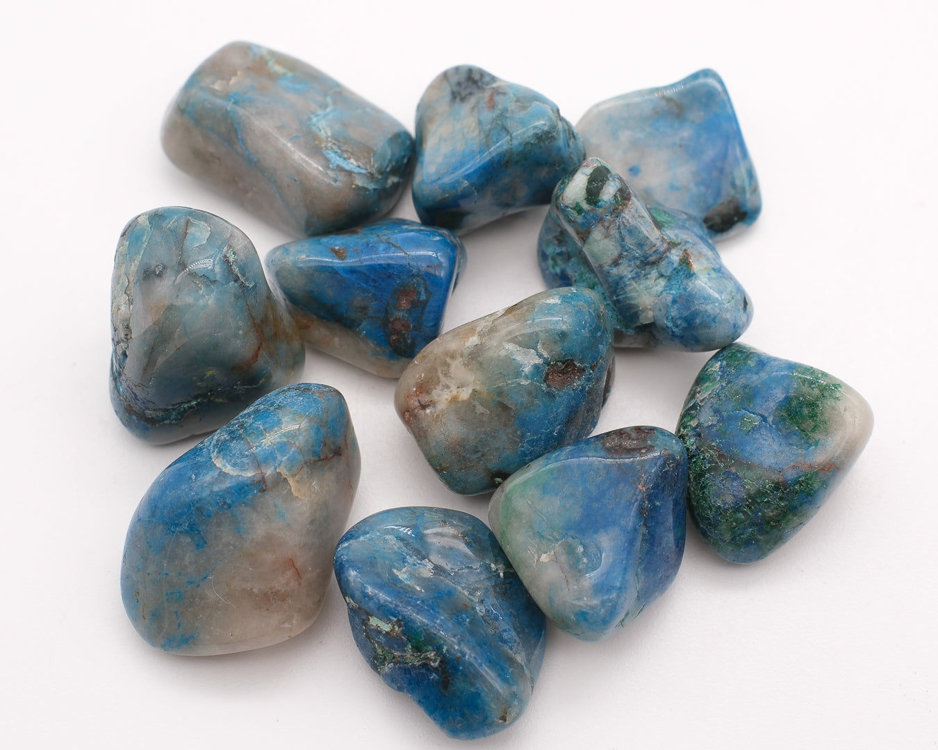 Shattuckite ou azurite et Chrysocolle sur quartz