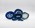 Agate zonée en tranche bleue