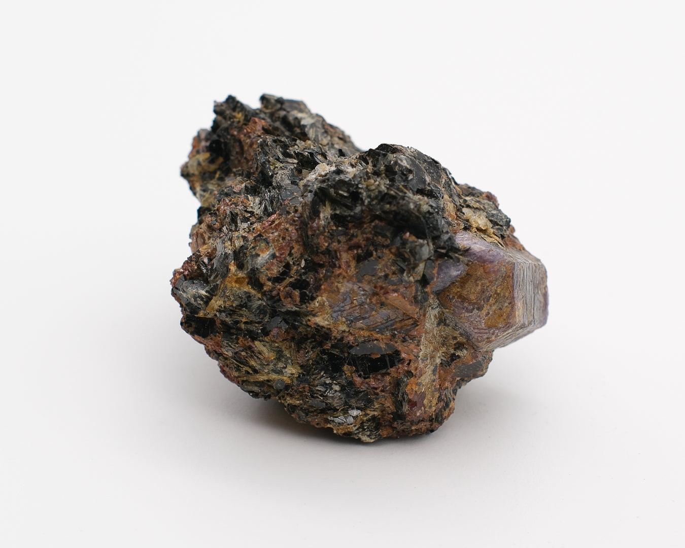 Rubis et grenat sur biotite