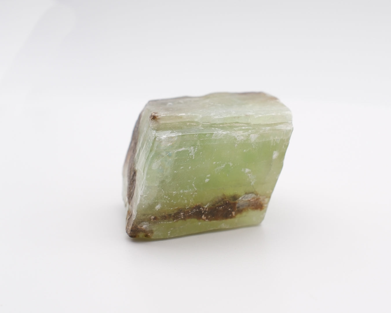 Calcite verte prisme naturel