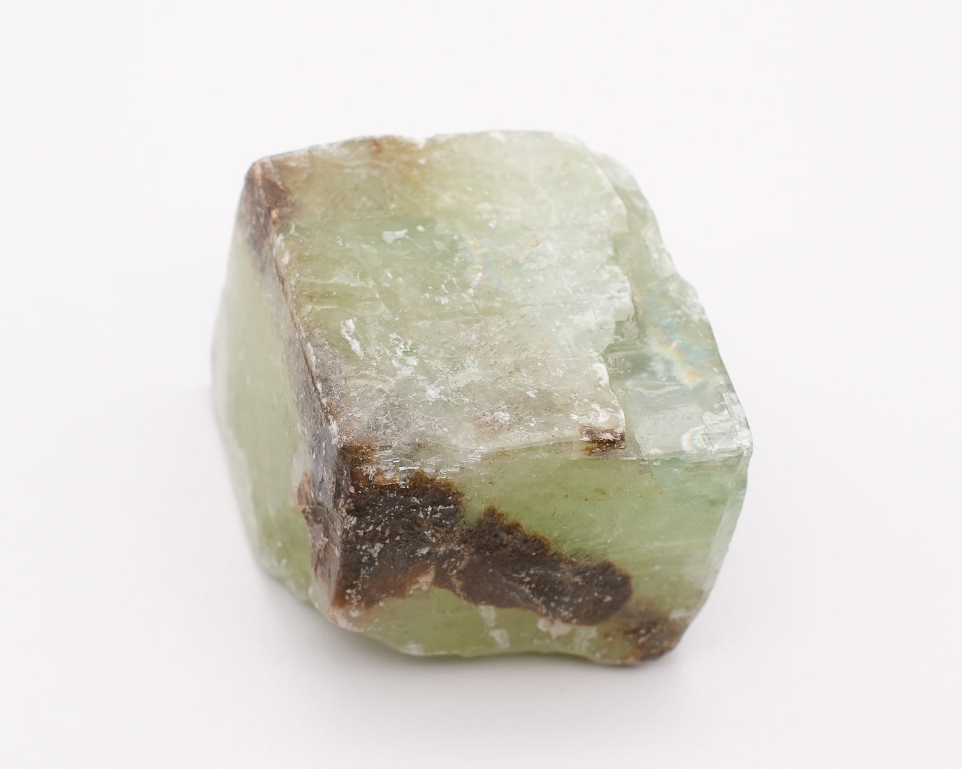 Calcite verte prisme naturel