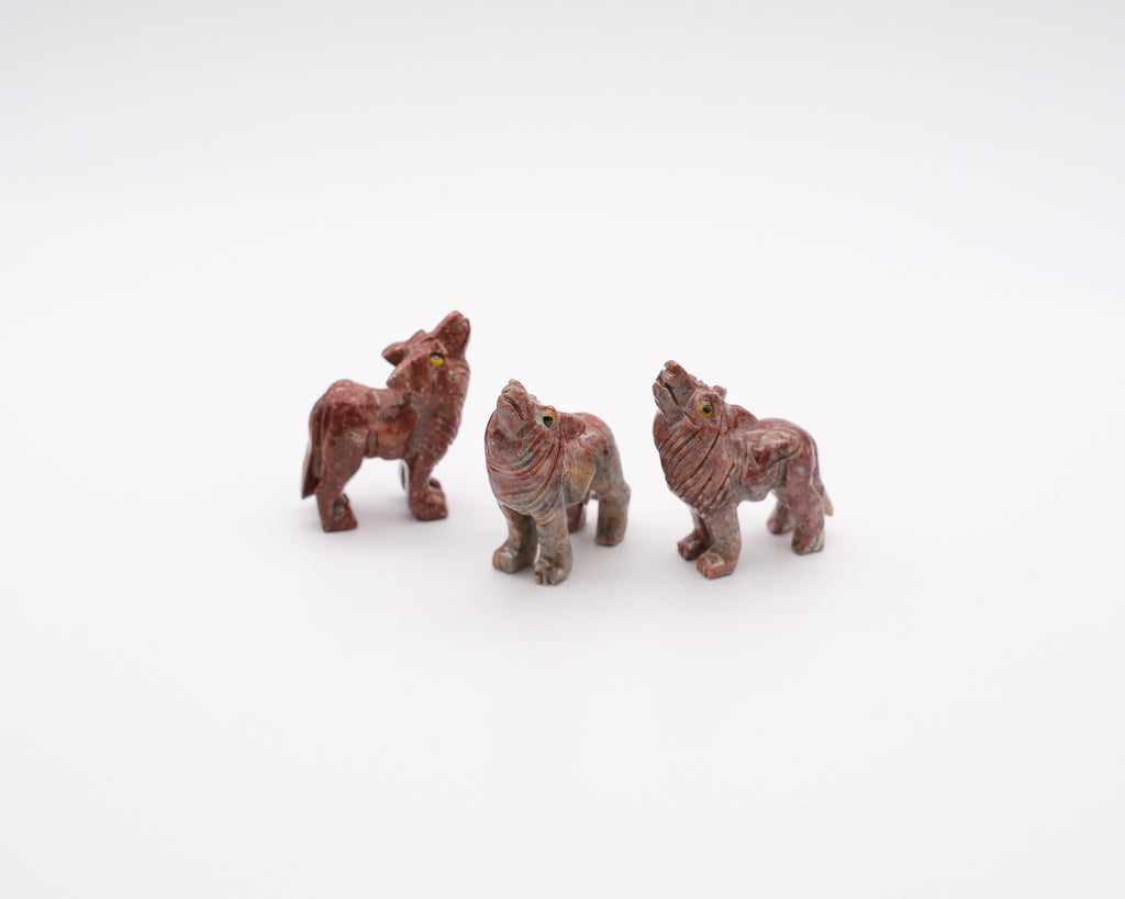 Loup en stéatite