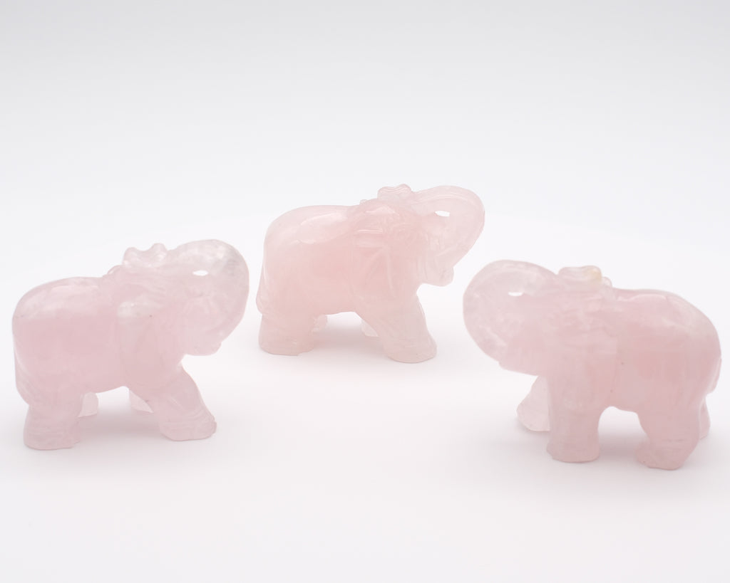 Éléphant quartz rose