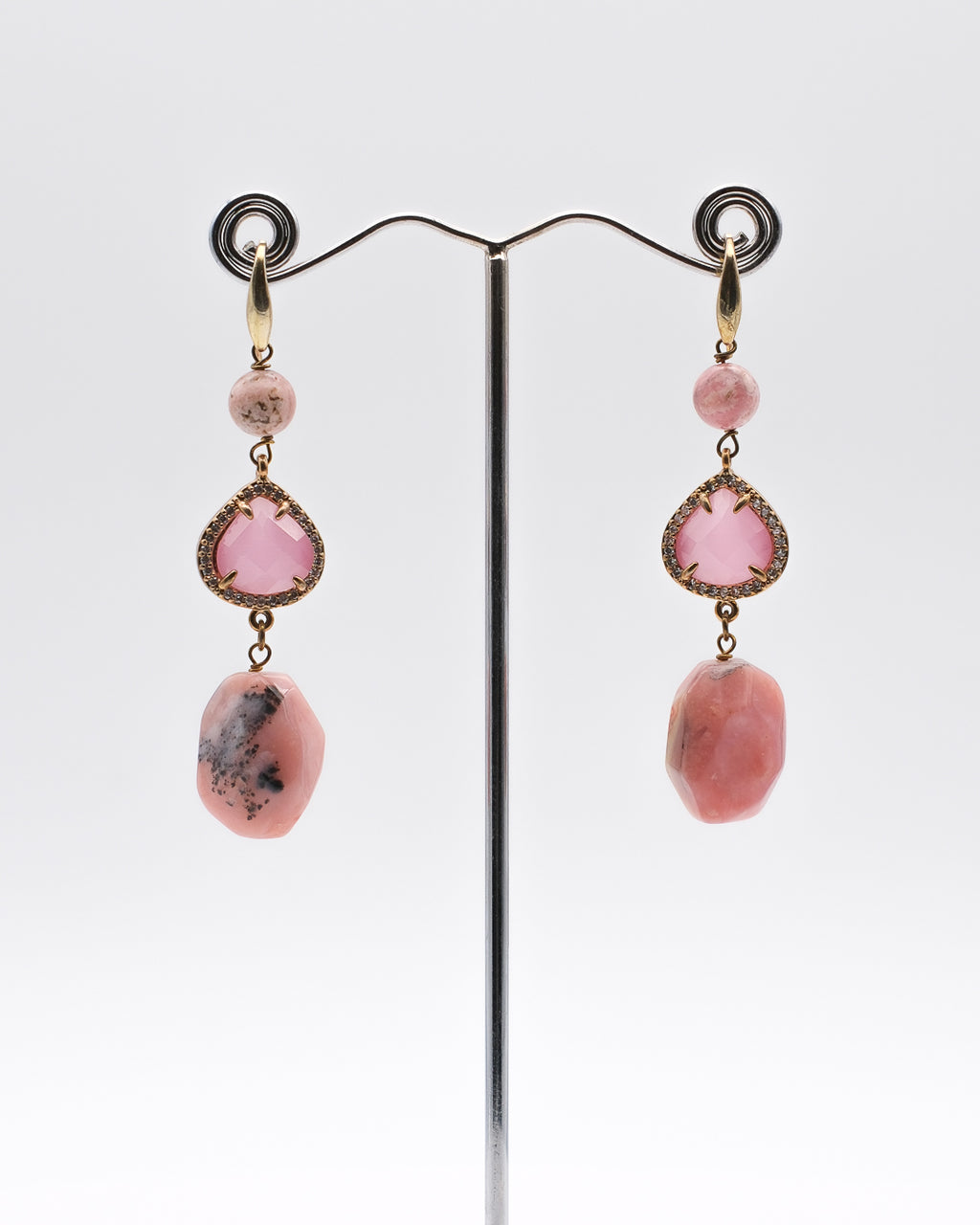 Opale rose et cristal