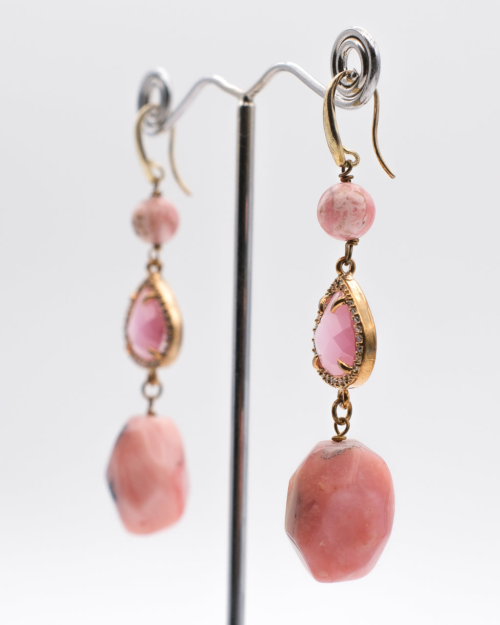 Opale rose et cristal