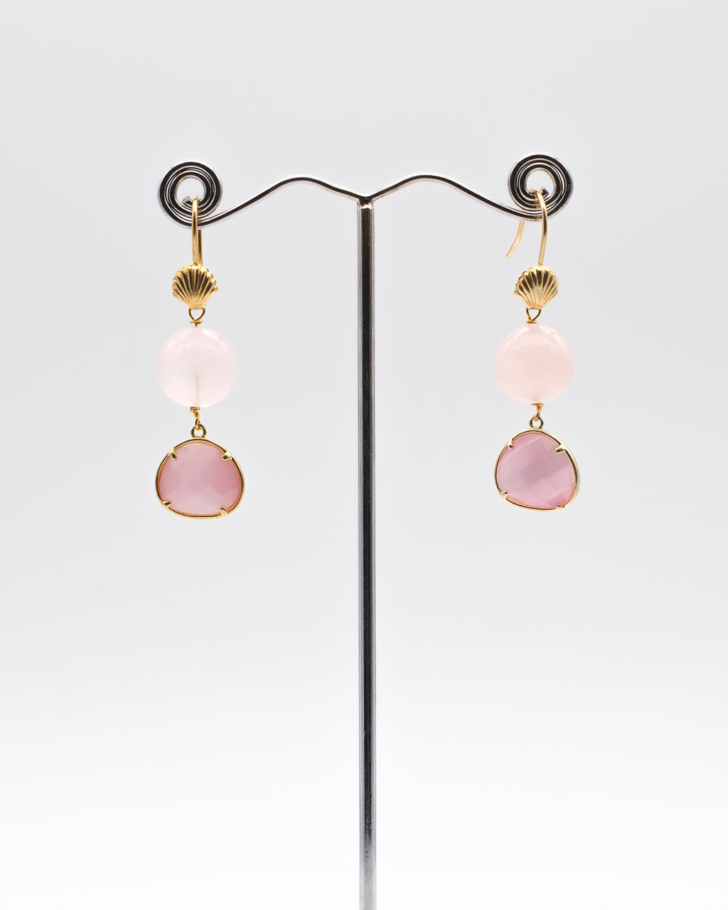 Quartz rose et cristal œil de chat