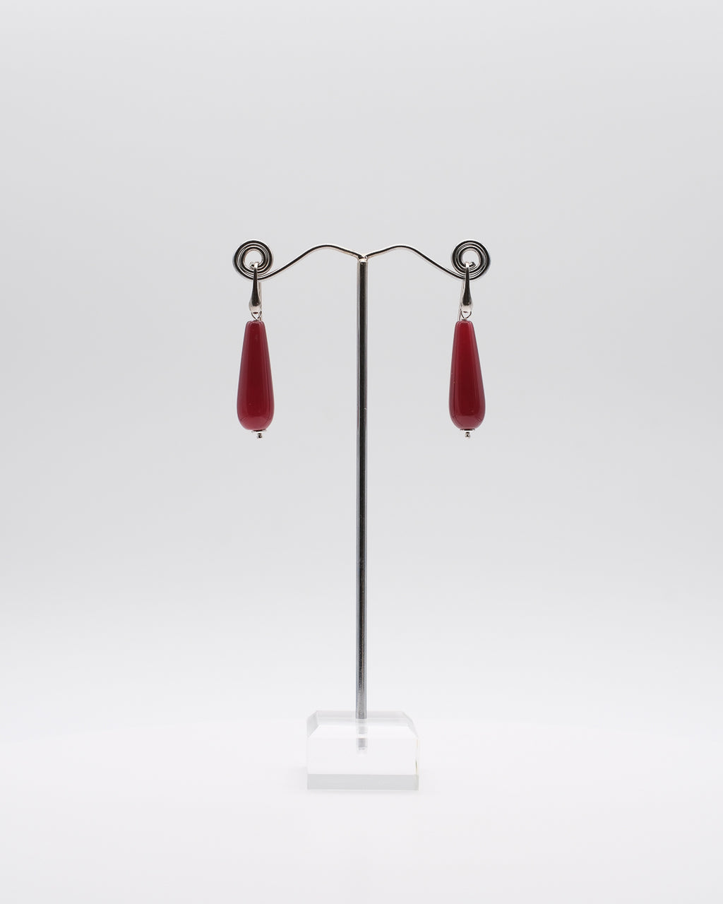Goutte longue d’agate fuchsia