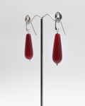 Goutte longue d’agate fuchsia