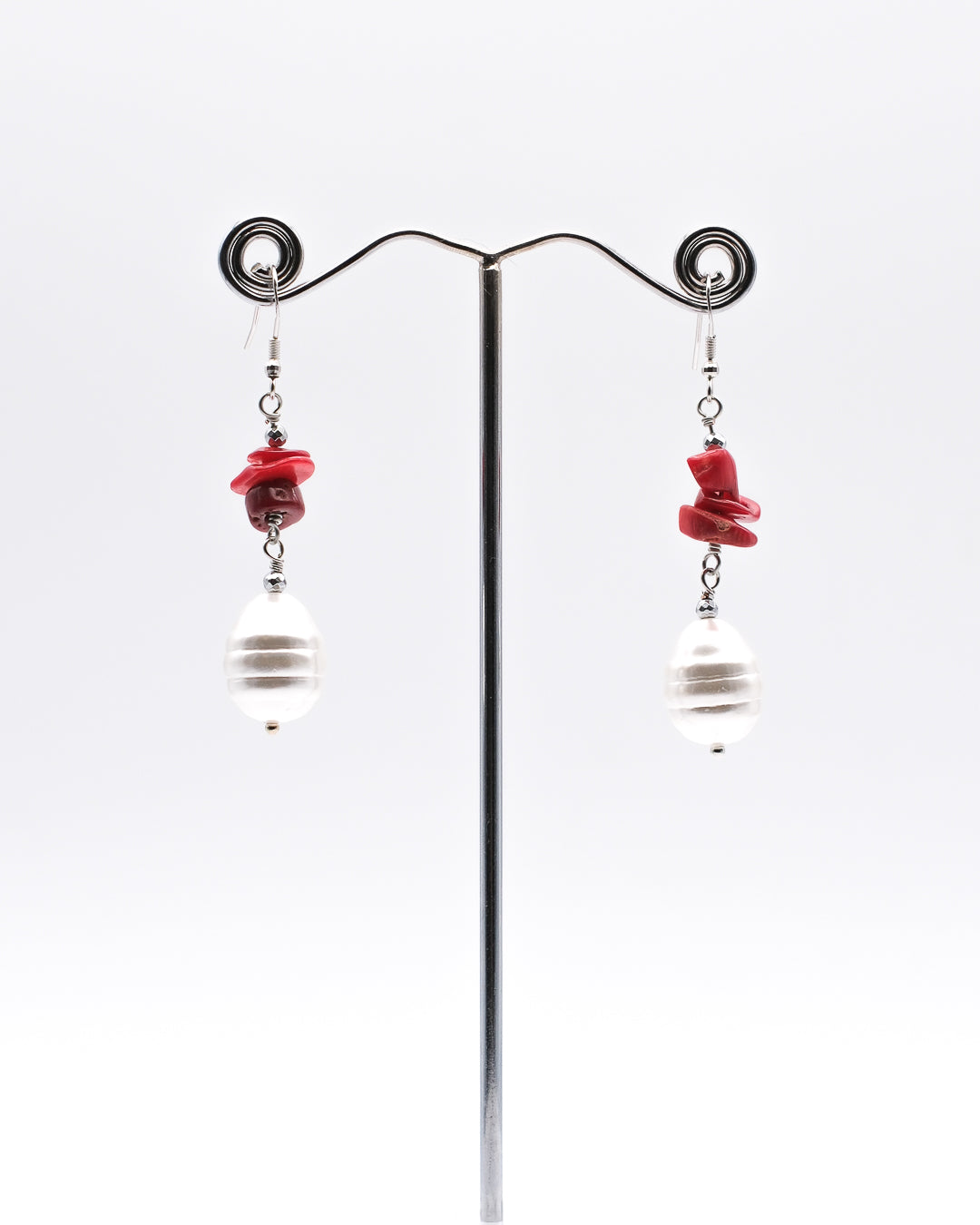 Jeu de corail bambou et perle de Majorque