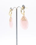 Quartz rose et feuille de corail