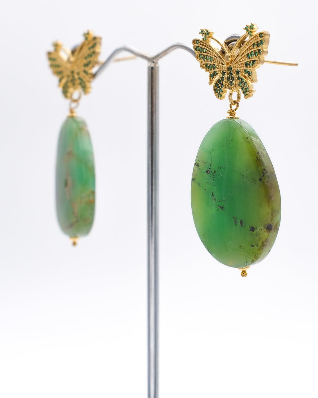 Chrysoprase et papillon
