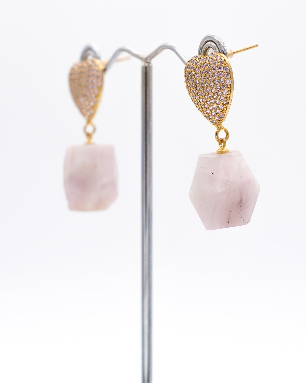 Kunzite sous Coeur de zircon