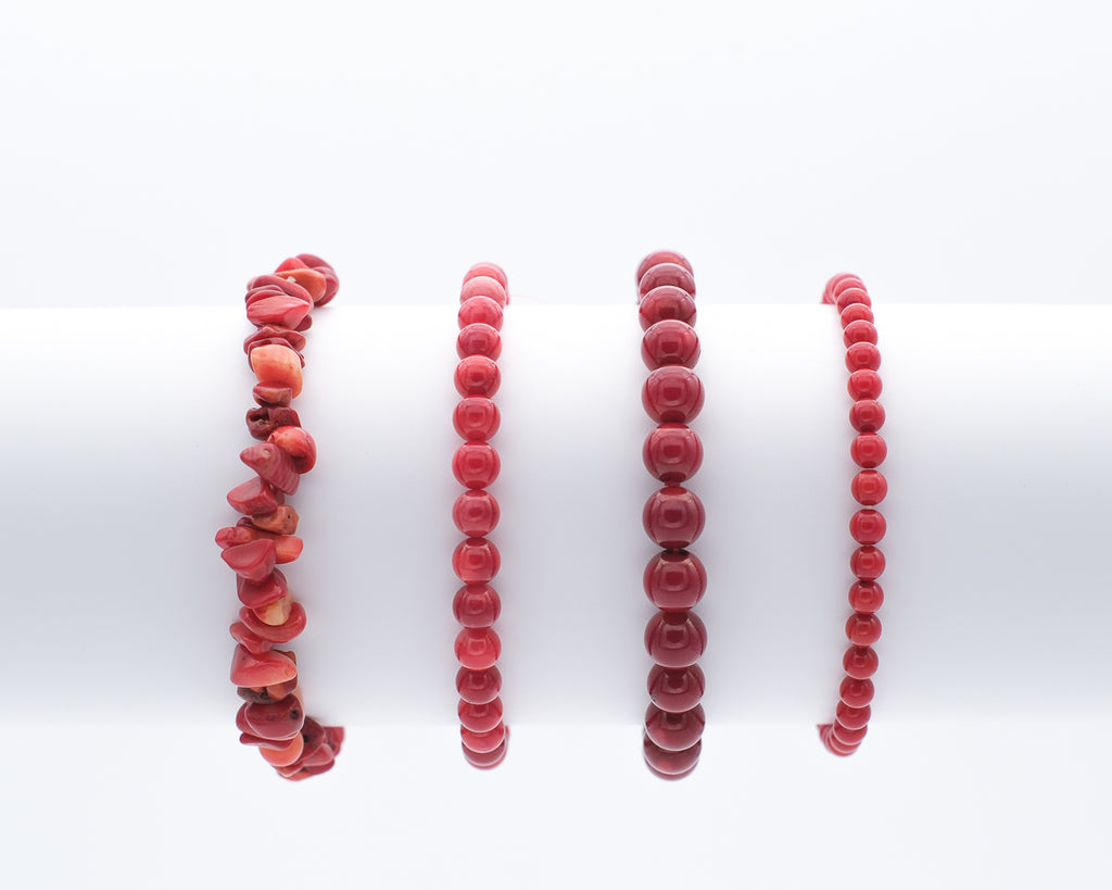 Corail bambou teinté rouge