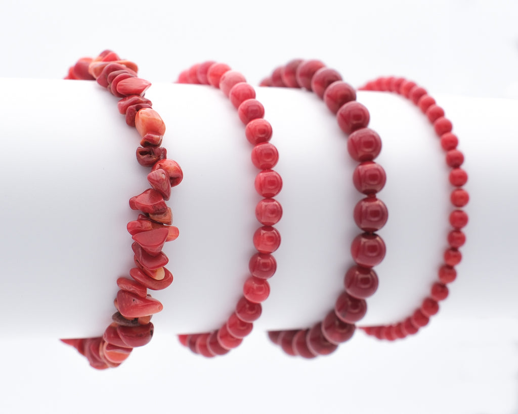 Corail bambou teinté rouge