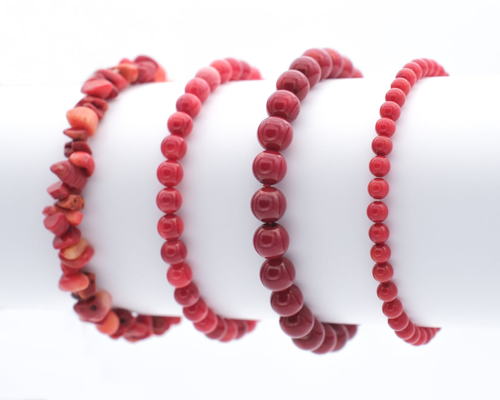 Corail bambou teinté rouge