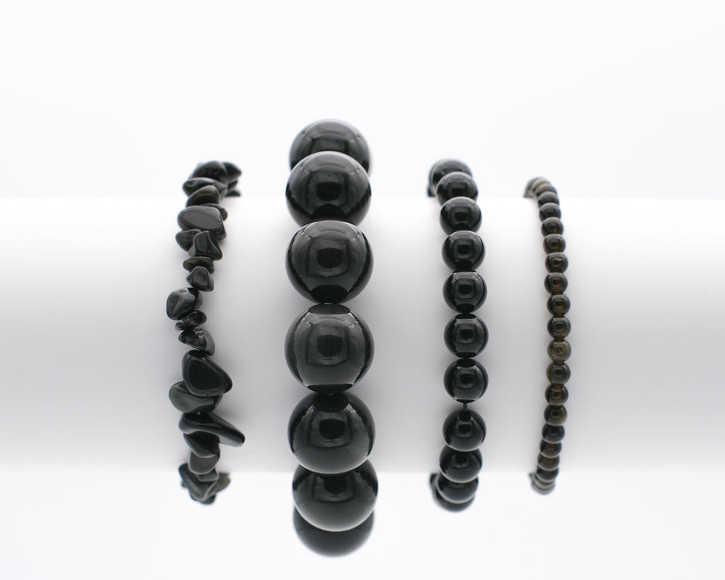 Obsidienne noire et dorée œil Céleste