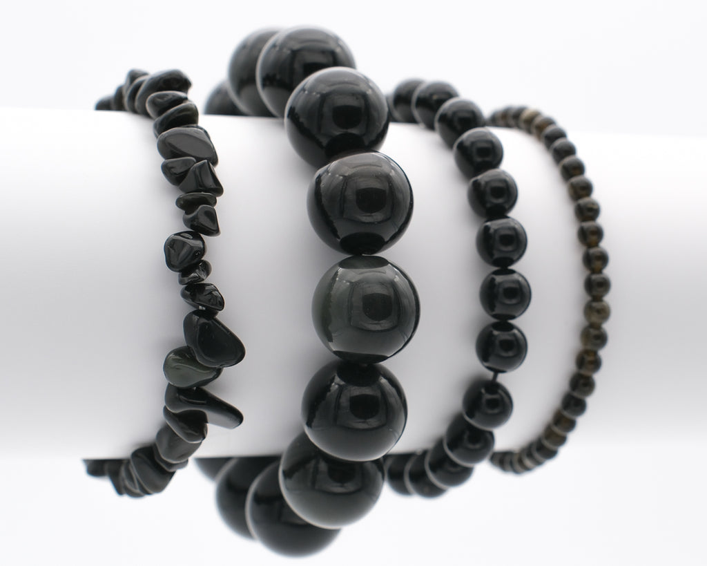 Obsidienne noire et dorée œil Céleste