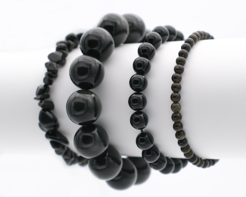 Obsidienne noire et dorée œil Céleste