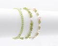 Péridot et perle naturelle de biwa