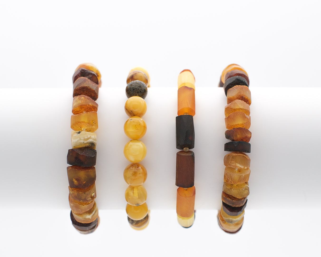 Ambre naturelle dépolie et couleurs variées